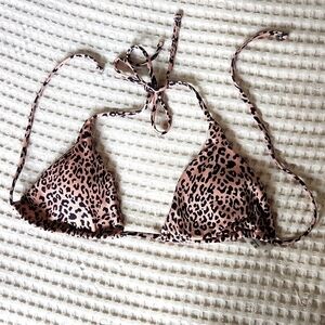Bikini animal print top beach vacation